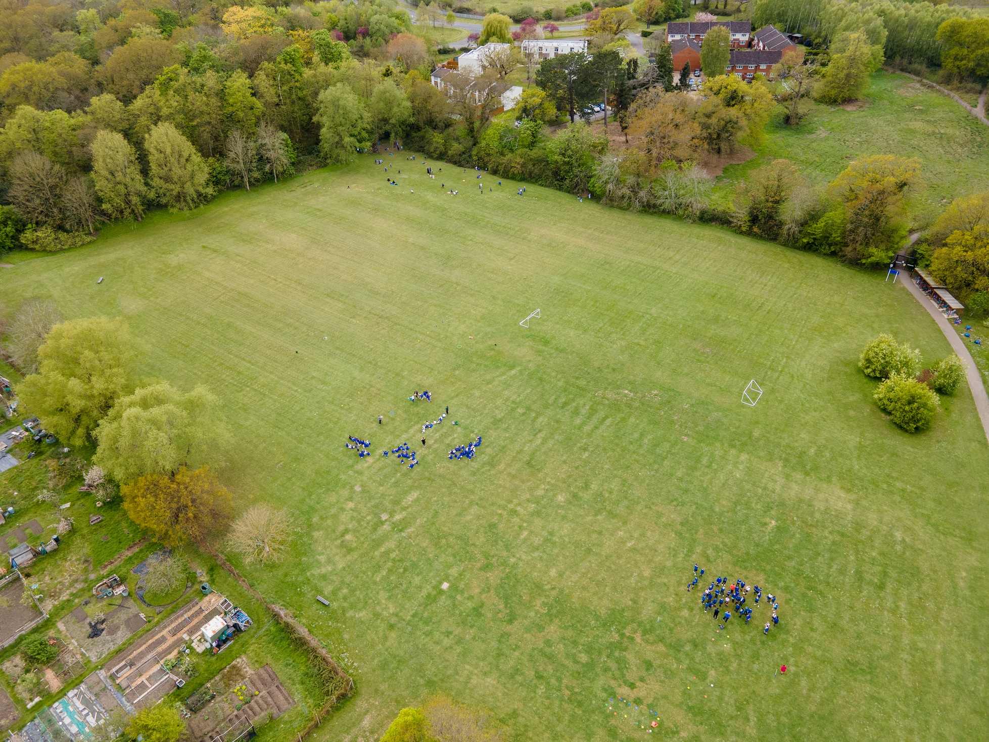 View from above of the outdoor grounds